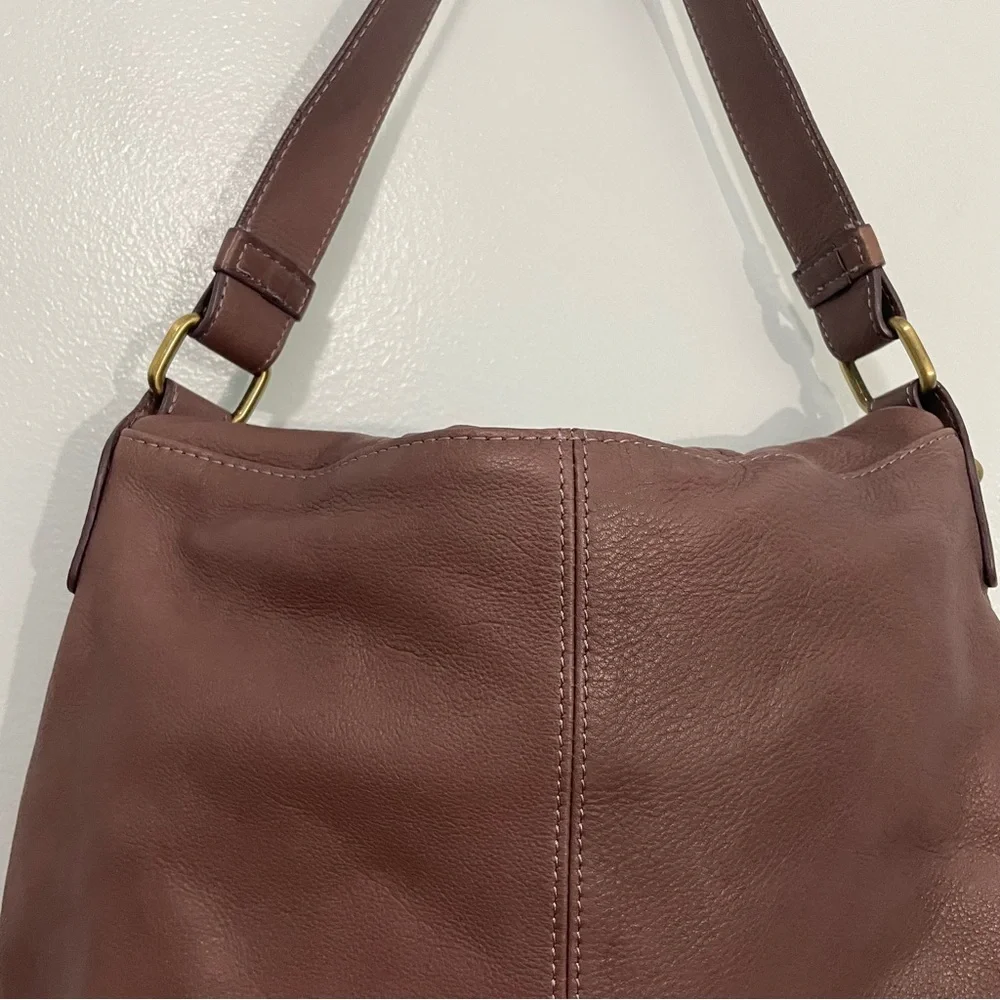 Christopher Kon Muave Leather Slouch Shoulder Bag